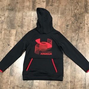 Boys Under Amour YMD Black Hooded Sweatshirt